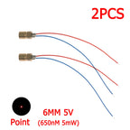 1-10pcs Laser Pointer Diode 650nm 5mW RED Dot Laser Diodes Module 5V Pointer Sight Copper Head Industrial Class