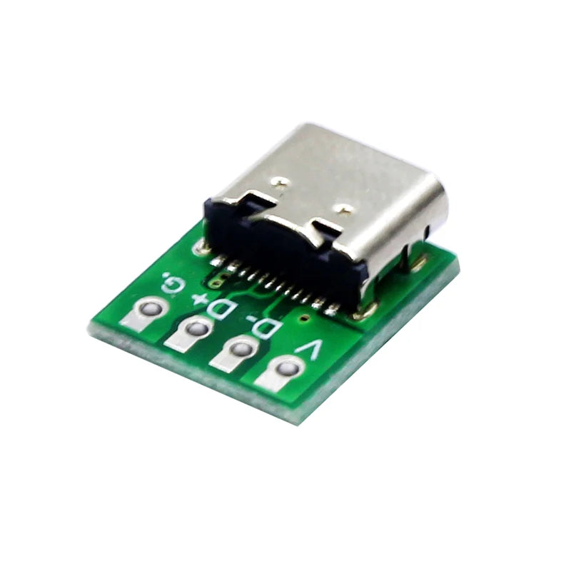 USB 3.1 Type-C 16-Pin Test Breakout Board Full Pinout Adapter Socket for Diagnosis & Data Cable Prototyping
