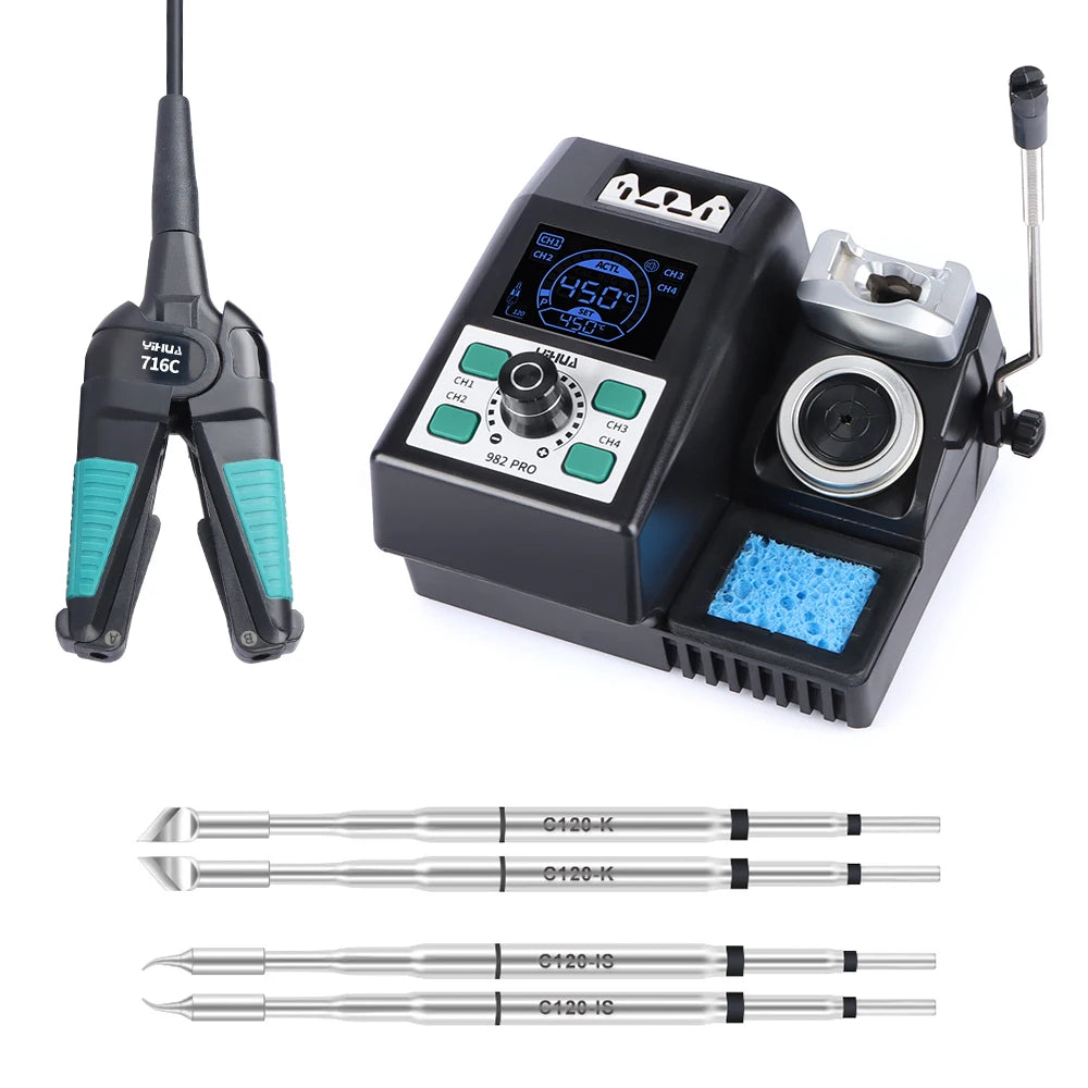 YIHUA 982-V Precision Solder Station with Fast Heating Micro Fine Tip C210 Soldering Iron Remote Control Handle