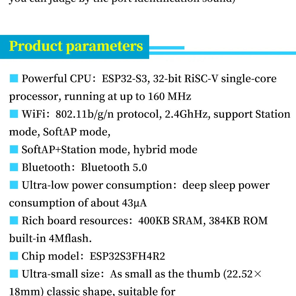 MINI ESP32-C6 SuperMini Development Board Microcontroller Programming Learning Controller Core Board