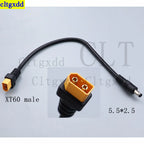 Cltgxdd 1piece XT60 Male and Female Socket to DC 5.5x2.1/5.5x2.5mm Socket Adapter for FPV Monitor Drone Video Glasses Adapter