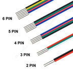 5-100m LED Cable 18 20 22AWG Hookup Wire 6 5 3 2 4pin RGB Extension Cable For LED Strip WS2812B Pixels Light SM JST Connectors