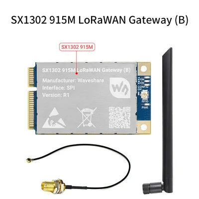 Raspberry Pi LoRaWAN Module SX1302 SX1303 Mini PCIe 868M 915M Lora Gateway Hat Expansion Board
