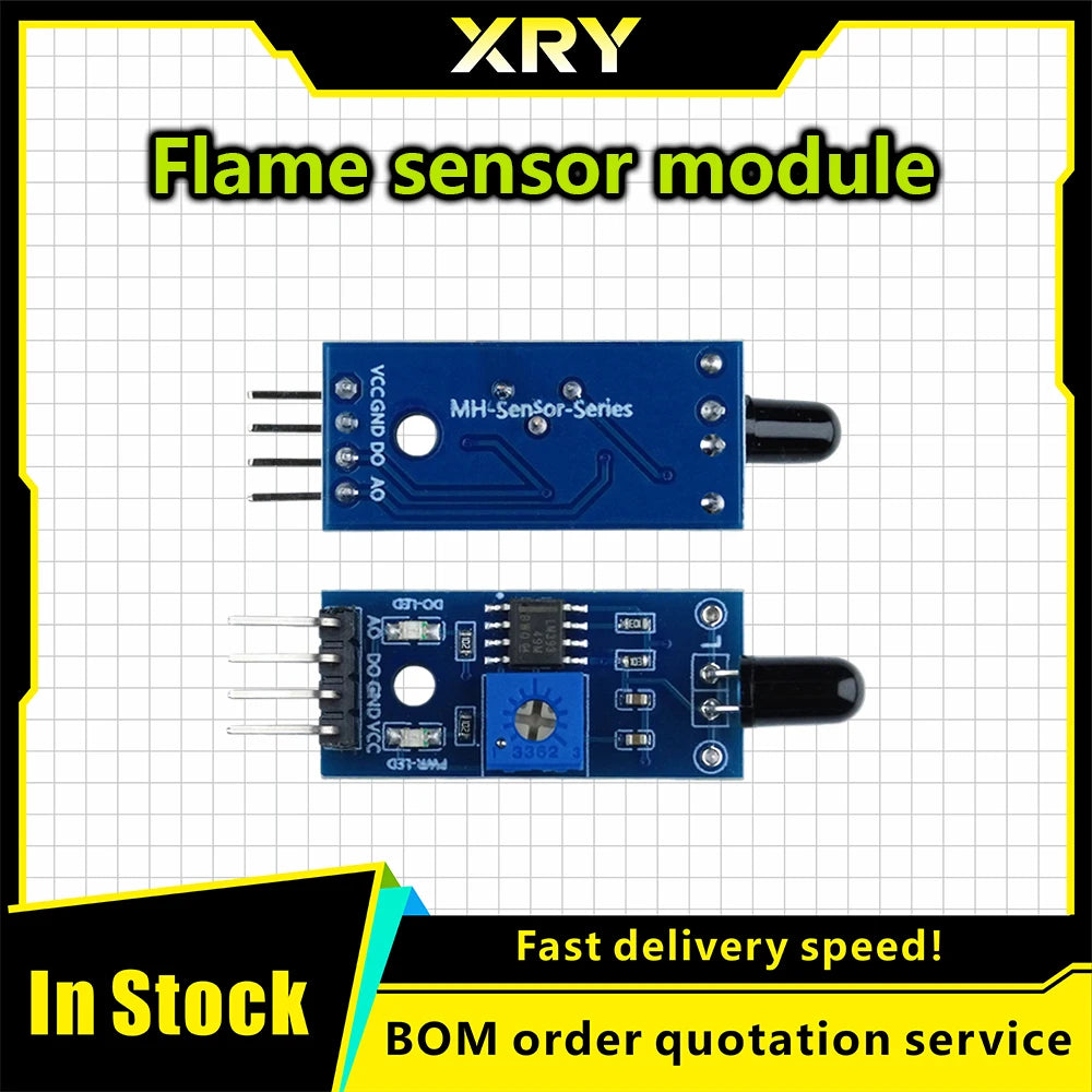 LM393 3/4 Pin IR Flame Detection Sensor Module Fire Detector Infrared Receiver Module for arduino Diy Kit