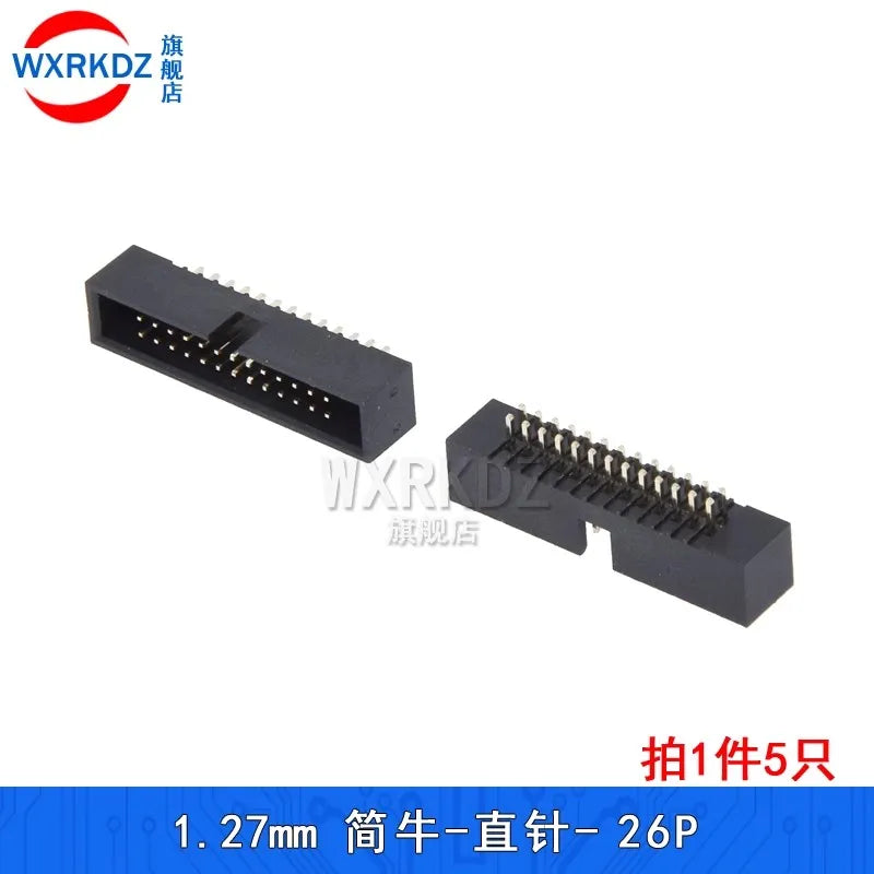 10pcs 1.27MM 6/8/10/20/24/26/34/40/44/50/60P 60PIN JATG IDC3 MALE SOCKET straight idc box headers PCB CONNECTOR DOUBLE ROW  IDC3