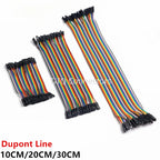 Dupont Line 10CM 20CM 30CM 40Pin Male to Male + Male to Female and Female to Female Jumper Wire Dupont Cable for Arduino DIY KIT