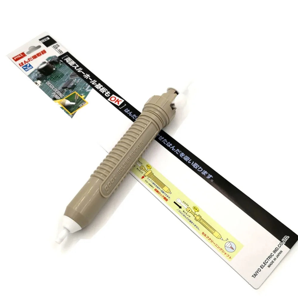 Japan GOOT GS Desoldering Pump Large Medium Small Sizes Self-Cleaning Anti-Static Manual Solder Sucker Light Strong Repair Tools