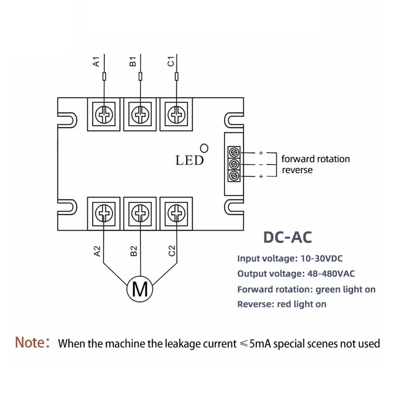 Three-phase Solid State Relay SSR 3 Phase 10A 25A 40A 60A 80A 100A 120A 150A 200A AC Control AC DC Control AC 25DA 380VAC