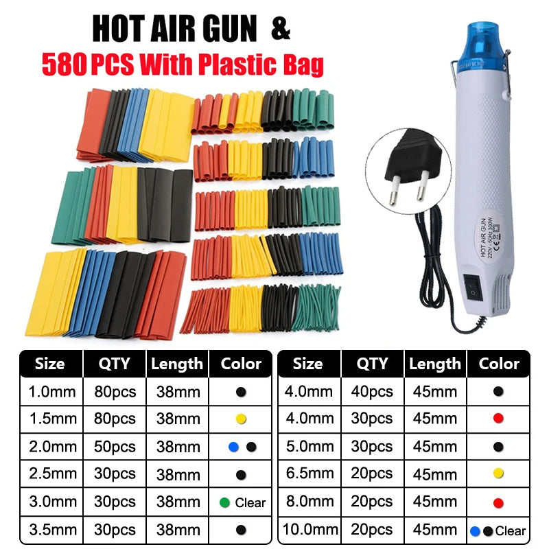 220V DIY Heat Gun Electric Power Tool Hot Air Gun 300W Temperature Gun With Supporting Seat Shrink Plastic DIY Craft Tool