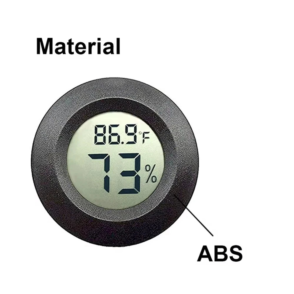Mini Hygrometer Thermometer Fahrenheit or Celsius Meter Digital LCD Monitor Indoor Room Round Humidity Temperature Gauge