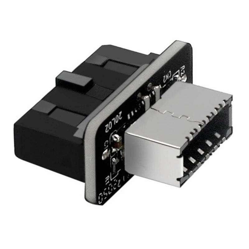 USB Front Panel Adapter Type-E Female to USB 3.0 19 PIN Male Adapter Internal Vertical Header Splitter for Type C Motherboard