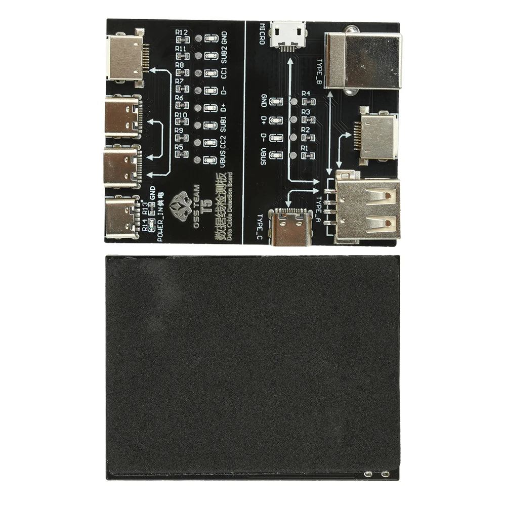 T5 USB Cable Tester Board Multi-Function Interface Cable Testing Module Rapid Detection For Lightning Type-C Micro USB