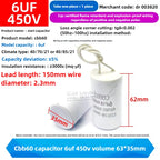 CBB60 Capacitor 450V AC Motor Run Capacitors 3/4/5/6/8/10/12/14/15/16/18/20/30/35/40/50/60/70UF for Washing Machine, Water Pump