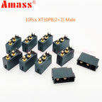5/10/20Pairs Original Amass XT30(2+2)  XT30PB(2+2) Male Female Gold Plated Plug with Signal Pin for RC Drone Aircraft Car