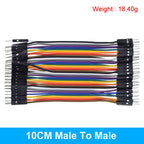 Dupont Line 10cm 15cm 20cm 30cm 40cm Male/ Female to Male / Female Jumper Wire Dupont Cable for Arduino DIY KIT 40Pin 2.54mm