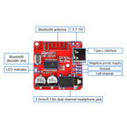 1-100pcs Bluetooth Audio Receiver Board Bluetooth 5.1 MP3 Lossle Decoder Micro USB 3.5mm Audio Output Amplifier Module Type-C 3W
