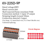 1Pc Wire Electrical Cable Connectors Plug-in Terminal Block PTFIX 2.5mm² Splitter Spliceable DIN-Rail Mounting Junction Box Tool
