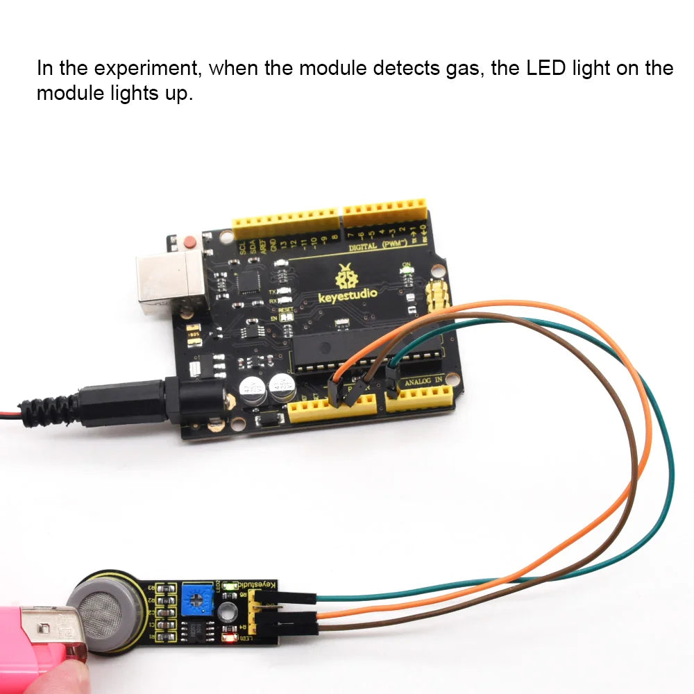 Keyestudio MQ Series Sensor Gas Sensor MQ-2 MQ-3  MQ-5 MQ-135  MQ-6 MQ-8  MQ-7 Module  for Arduino Sensor DIY Electronic Projec