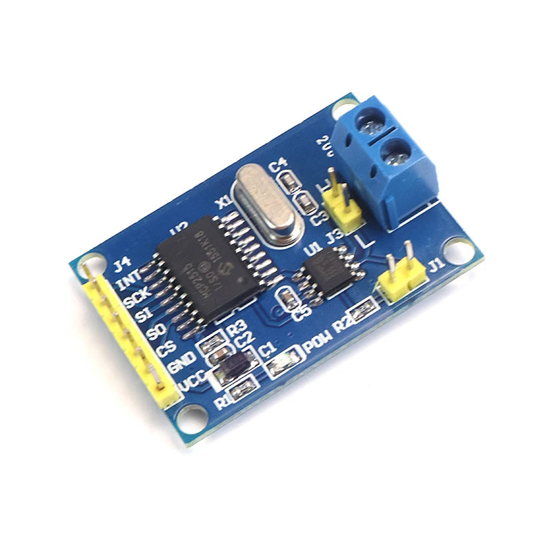 1pcsMCP2515 CAN Bus Module TJA1050 Receiver SPI Interface Industrial Grade 120Ω Resistor 1Mb/s for Arduino Automotive Diagnostic