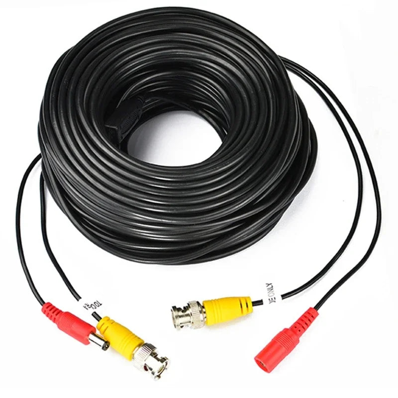5-50M 2-in-1 BNC + DC Power Video Extension Cable for AHD CCTV Camera DVR Systems Security for Outdoor Surveillance HD Video