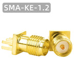 Female Jack Male Plug Adapter PCB Right Angle Mount 1.2mm Spacing Connector RPSMA-KE SMA-KE