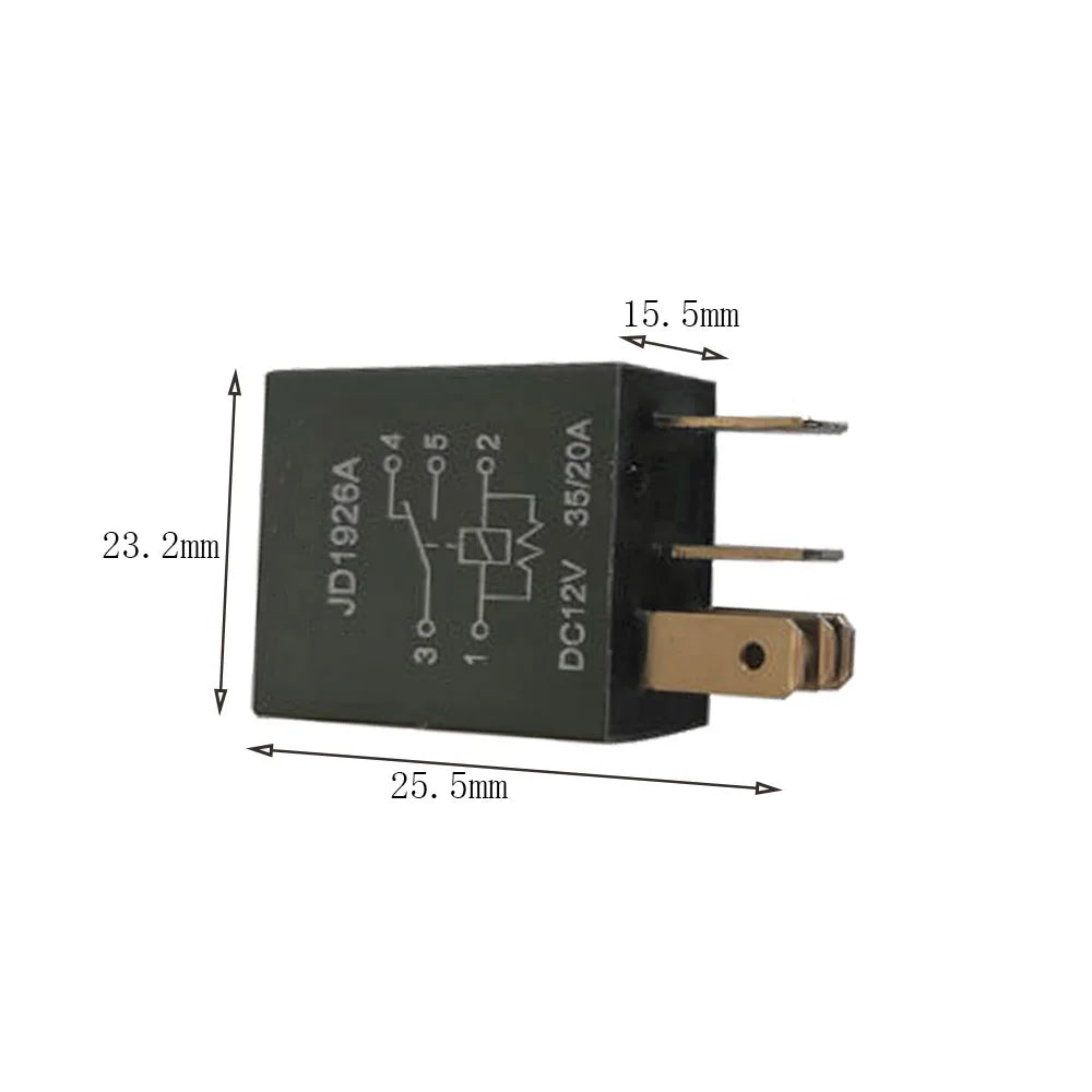 Automotive Relay JD1926A 5 Pin JD1927A 4 Pin Relay 12V Oil Pump Light Fog Lamp Relay 1PCS