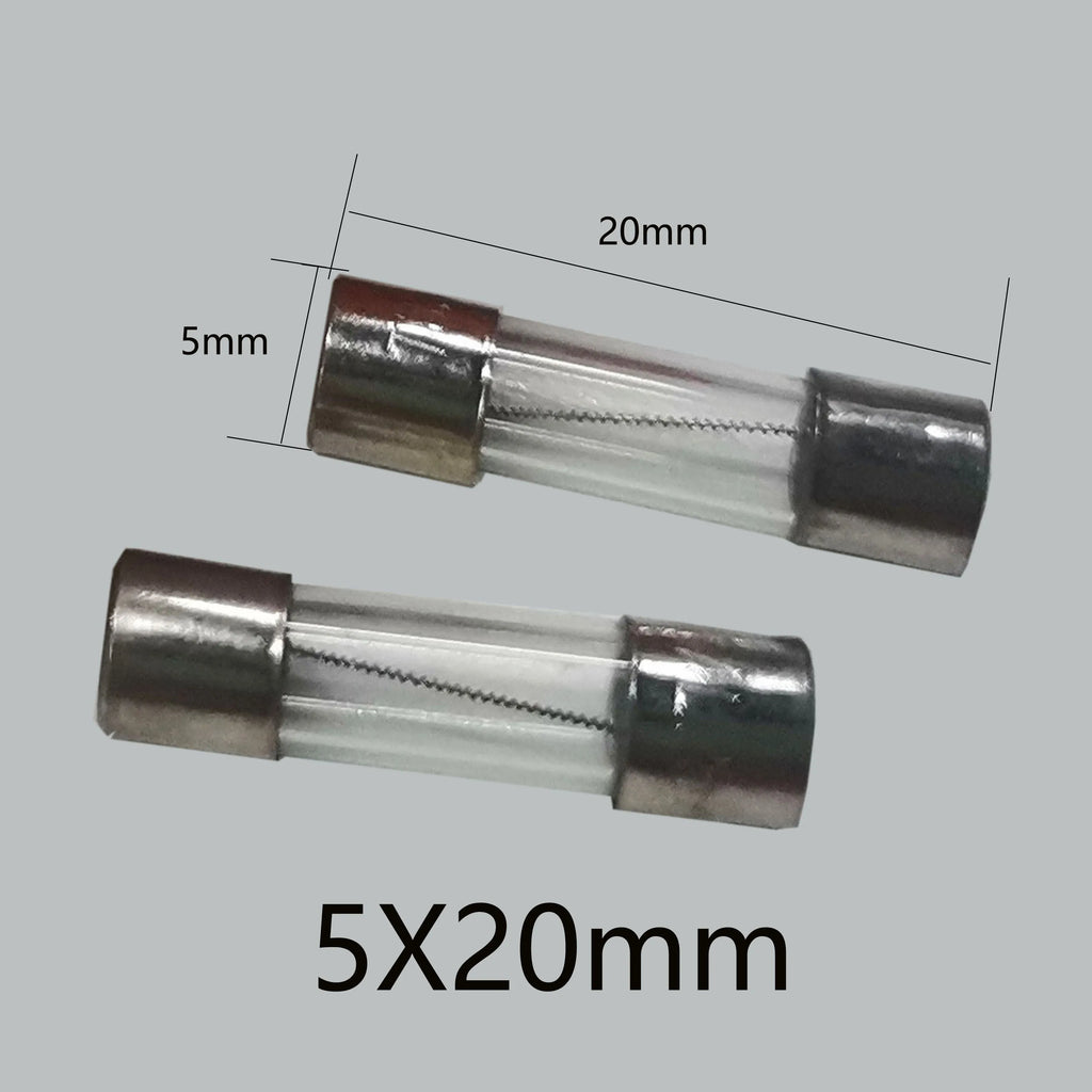 100PCS Slow Break 5*20mm Delay Fuse Tube 250V T1A T2A T3.15AT4A T5A T6.3A T10A Box Spiral Wire Glass Fuse Tube Delay