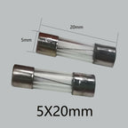 100PCS Slow Break 5*20mm Delay Fuse Tube 250V T1A T2A T3.15AT4A T5A T6.3A T10A Box Spiral Wire Glass Fuse Tube Delay
