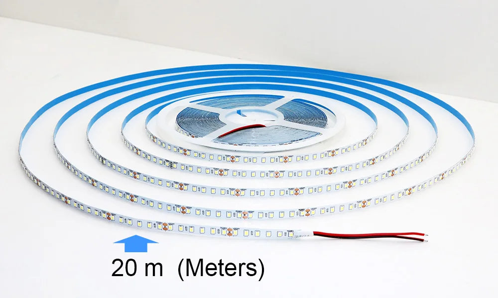 Single Strip 5m 10m 15M 20m Long LED Strip DC24V 120LEDs/m Light Strip Flexible Cuttable Whole Length Is 20meters Soft Lamp Bar
