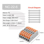 Quick Press Type Electrical Wire Connector Push-in Lever 2-12 Pin Compact Wiring Terminal Universal Splitter Cable Connectors