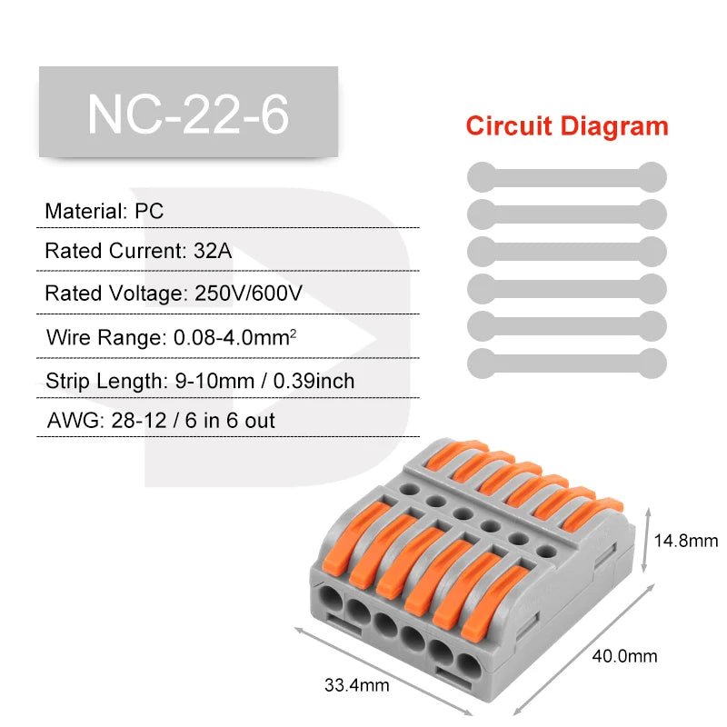 Quick Press Type Electrical Wire Connector Push-in Lever 2-12 Pin Compact Wiring Terminal Universal Splitter Cable Connectors