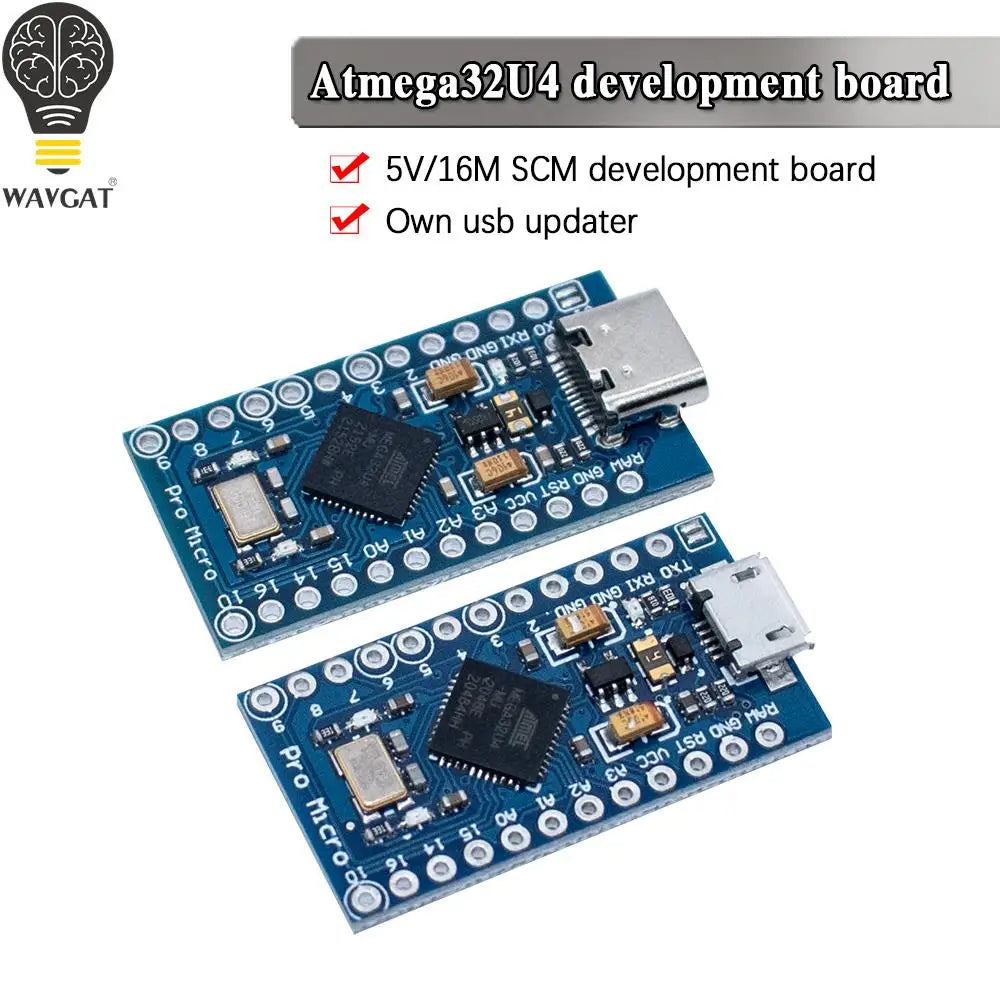 Micro ATmega32U4 5V 16MHz Original Chip Replace ATmega328 For Arduino Pro Mini With 2 Row Pin Header