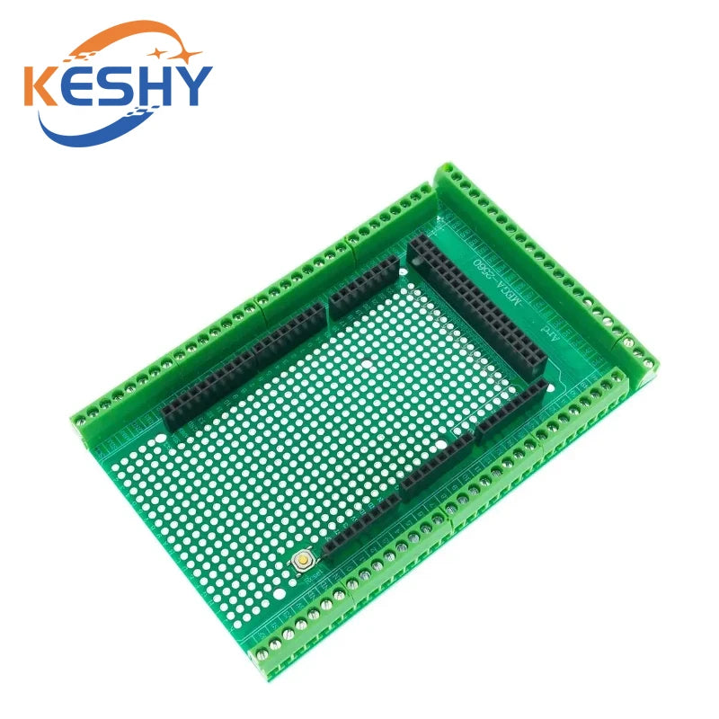 Compatible With MEGA2560 Double-side PCB Prototype Screw Terminal Block Shield Board Kit For Arduino Mega 2560 / Mega2560 R3