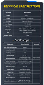 FNIRSI DSO-TC4 Upgrade 3 in 1 Digital Oscilloscope 10MHz 48Ms/s Transistor Tester Electronics Component Tester USB Charger Tools