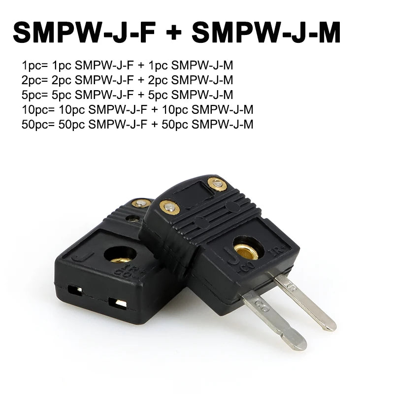 K Type Thermocouple Connector T J E N RS Type Mini Male Female Plug Socket Panel Mount Temperature Sensor Adapter 1-50Pcs