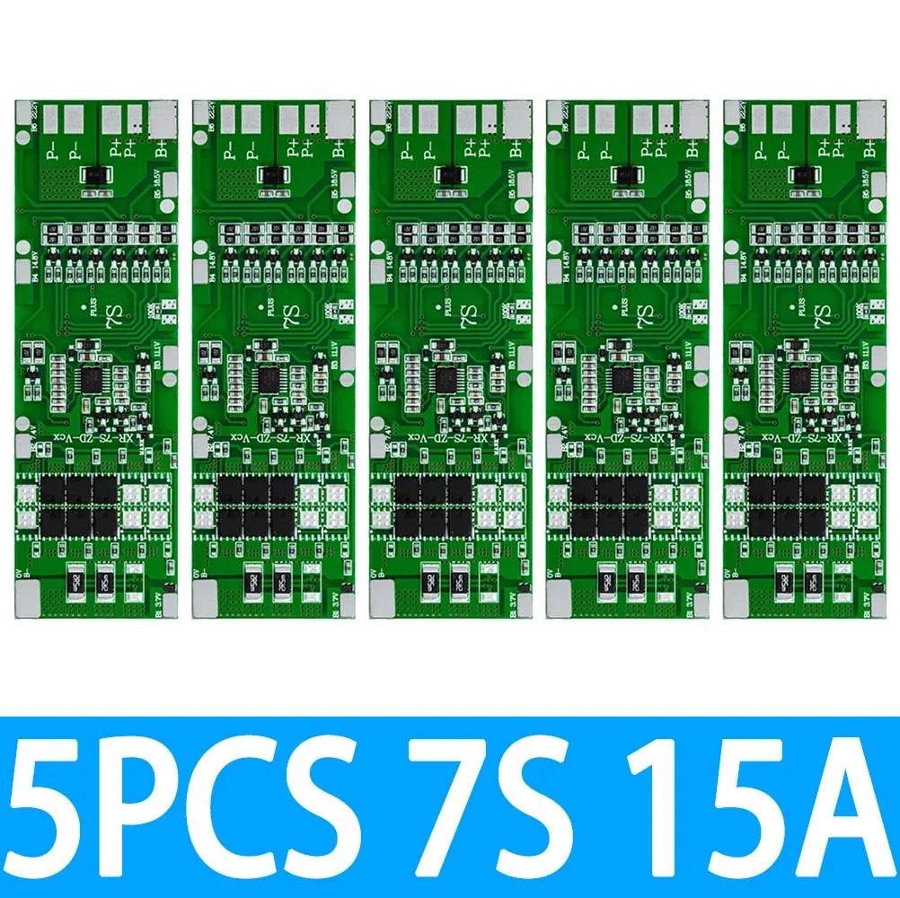 1~5PCS BMS 7S 24V 10A 15A 20A 30A Li-ion 18650 Battery Charge Board With Balance Function Short Circuit / Temperature Protection