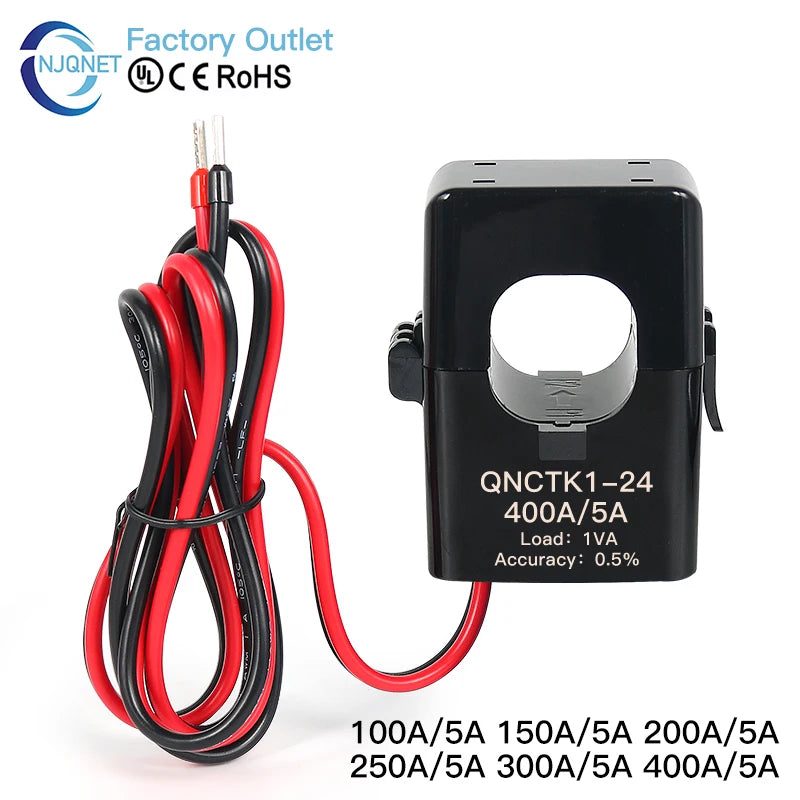 Split Core Current Sensor Factory Price 50/5A 100/5 150/5 200A 5A AC Clamp CT Current Transformer Open Type Current Transducer
