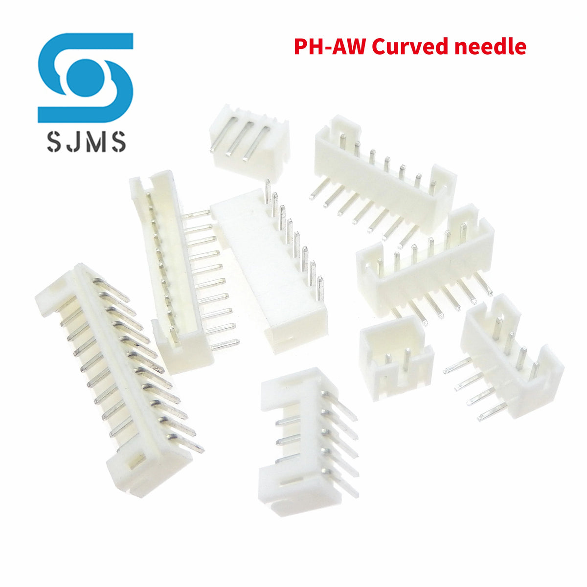 50pcs JST PH2.0 2mm Connectors Leads PH 2.0 2P 3P 4P 5P 6P 7P 8P 9P 10P 11P 12 pin Header 2.0mm male material PH-A straight pins