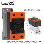 GEYA GSR2-1 Solid State Relay SSR Din Rail Single Phase With Heat Sink 10A-120A DC Control AC DC Control DC AC Control AC