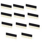 10PCS 2.54mm Pitch Straight Pin Header Male Connector 1x6/1x8/1x10/1x15/1x20/1x40 2x6/2x8/2x10/2x20 Single/Double Row PC