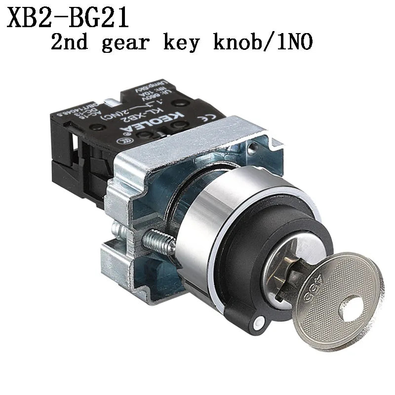 1Pcs Button Switch Self Reset Small Mushroom Head Emergency Stop 22mm Knob Key Start Inching Power on XB2-BG21 XB2-BA31 XB2-BS54