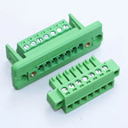 1Set Pitch 3.81mm 2P/3P/4P/5P/6P/7P/8P/9P/10P/12P/16P Pluggable Terminal Block Connector Wall Through Non Welding Plug 15EDGWC