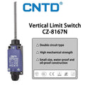 CNTD CZ-8167N Vertical Limit Switch 10A 250VAC Waterproof IP65 Spring Arm Travel Switch with NC/NO Type for Various Applications