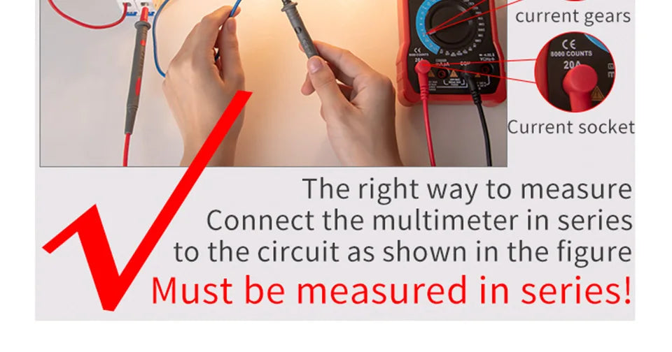 Profesional Digital Multimeter AC/DC Voltage Current Test ANENG Capacitance NCV Resistance Ohm Electrical Test Meter Tools