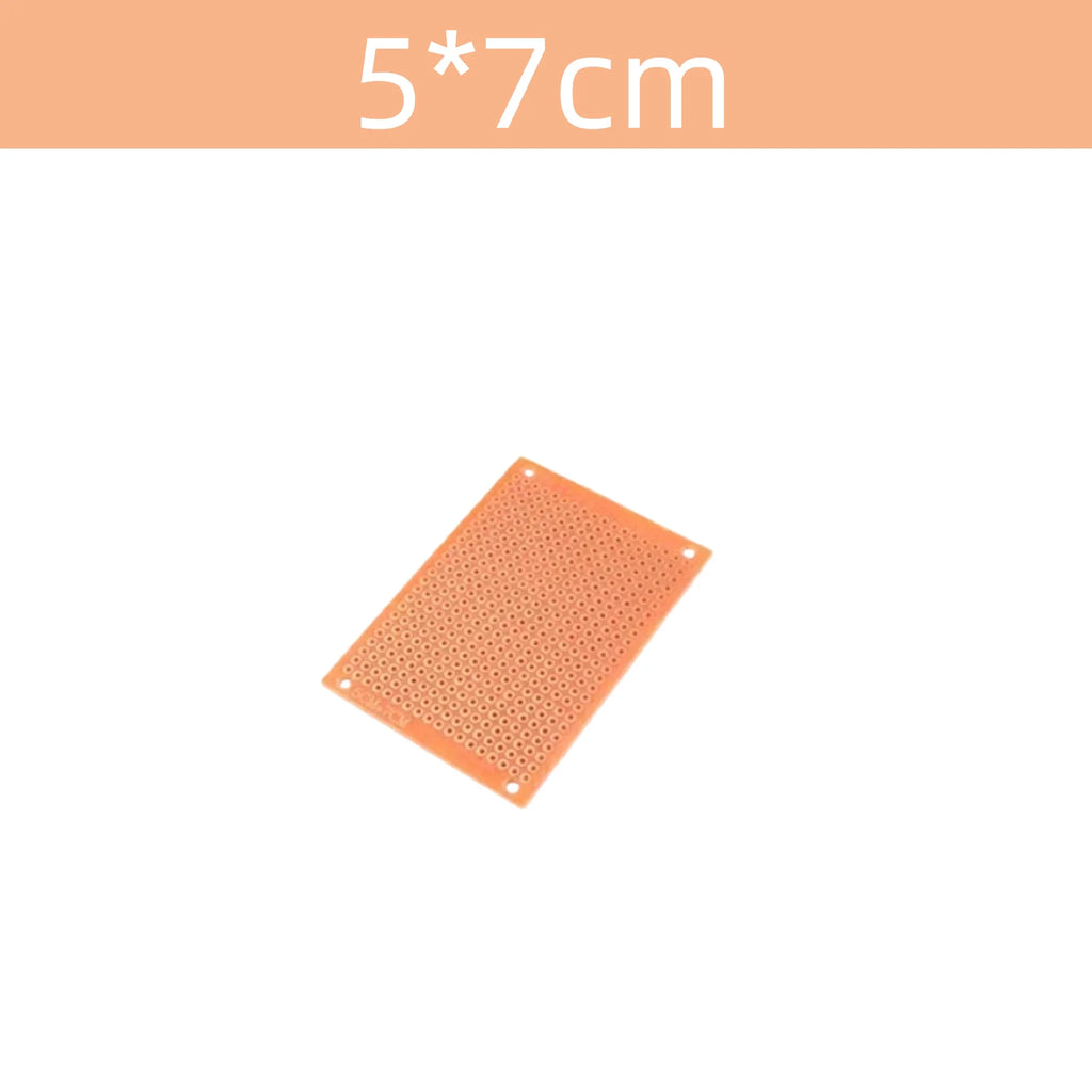 1-10PCS 5*7CM 7x9cm 9x15cm PCB Breadboard Protoboard Single-Sided Universal Printed Circuit Boards 2.54  MM Thick DIY Set Yellow