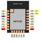 ESP32-C3 Series Module ESP-C12F Serial Port WIFI Wireless Bluetooth Module ESP32 C3 Compatible with C3-12F