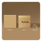 Avoir Metal Panel Toggle Switch 2 Way Gold Copper Lever Wall Power Socket European Plug Usb Type C Charging Port Lighting Dimmer