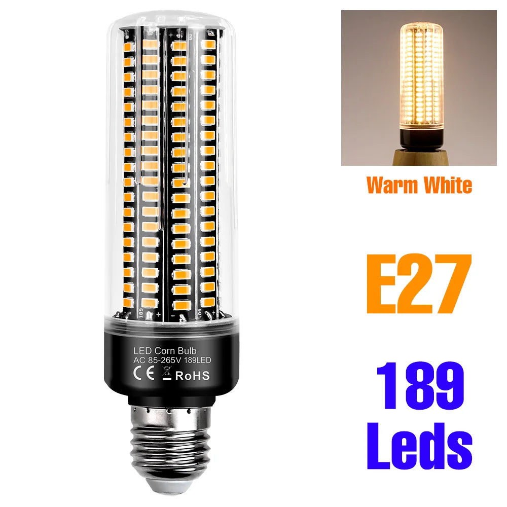 30W LED Indoor Corn Bulb E27/E26 Ceiling Lamp Bulbs E14 Spotlight B22 Living Room Bedroom Kitchen Washroom 220V Home Lighting