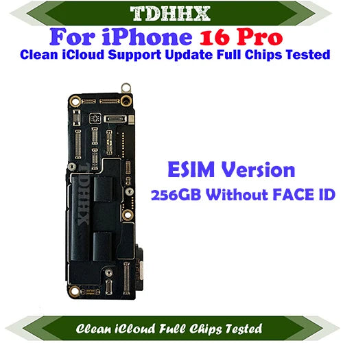512gb Mainboard With system For iPhone 16 Pro Clean iCloud 256gb Logic Board 128G Full Function Support Update 16Pro Motherboard