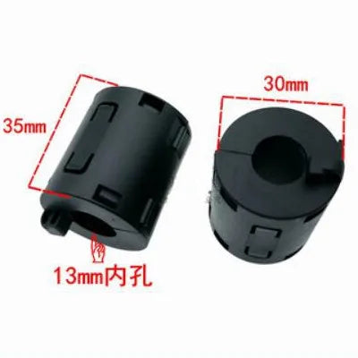 5MM 6.5MM 8MM 10MM 13MM 15MM Inner Bore EMI Filter Ferrite Bead Clip Cable Wire Noise Cancel Ferrite Ring Black/Grey